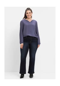 sheego - Bootcut-Jeans - dark blue denim
