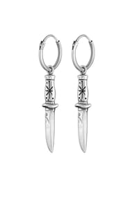 HAZE & GLORY - Ohrringe Creolen - The Knife 925 Silber - Gold