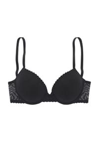 s.Oliver - Schalen-BH Alix, Stickerei für Damen - 4215 BLACK