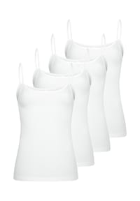 Nina von C. - Spaghetti Top 4er Pack Motion - Beige / dunkelblau