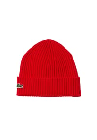 LACOSTE - Wollmütze, Rippstruktur, für Herren - 240 RED