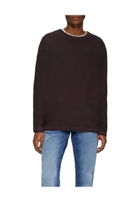 QS - Strickpullover, Baumwolle, für Herren - 99W0 GREY/BLACK