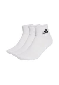 adidas - Unisex Quarter Socken, 3er Pack - Cushioned Sportswear Ankle Socks, Logo, gepolstert, einfarbig - Schwarz