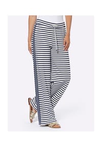 heine - Jersey-Hose - champagner-marine-geringelt