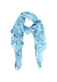 MANGUUN - Schal, Bordüre, für Damen - BLUE ORIGINAL