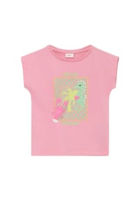 s.Oliver RED LABEL - T-Shirt, Baumwolle, für Kinder - 4325  LILAC/PINK