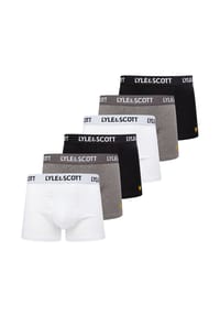Lyle & Scott - Herren Boxershorts, 6er Pack - Barclay Core Trunks, Baumwoll-Stretch - Schwarz