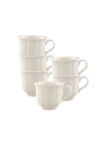 Villeroy & Boch Kaffeetassen Manoir 120 ml 6er Set weiß - MANOIR - weiß