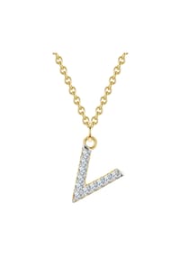 GLANZSTÜCKE MÜNCHEN - Damen Kette aus 925/- Sterling Silber in Gelbgold mit Zirkonia - gelbgold