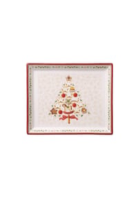 Villeroy & Boch Gebäckplatte rechteckig, klein Winter Bakery Delight - Winter Bakery Delight - rot