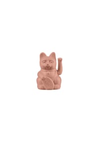 DONKEY - Winkekatze Lucky Cat Mini Maneki Neko, Pink, 10 cm - Dunkelblau