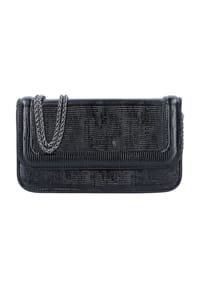 L.CREDI - NAIMI Clutch, Emblem, Magnetdruckknopf, für Damen - SCHWARZ