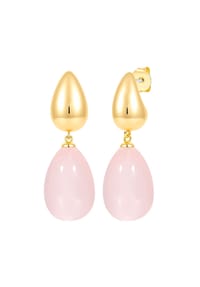 YOKOAMii - Ohrhänger gelbgold Kunststoff rosa - gelbgold