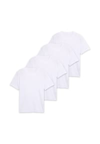 TOM TAILOR - Herren T-Shirt, 4er Pack - Crew Neck Tee, Rundhals, Regular Fit, Baumwolle - Schwarz