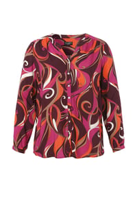 VIA APPIA -DUE- - Bluse mit Alloverdruck - bordeaux multicolor