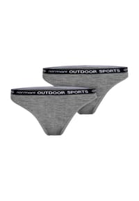 normani® - 2er Pack Damen Merino Tanga Dubbo - Grau