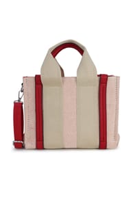 HARPA - Crossbody-Tasche TAMI mit sportlichen Canvas-Streifen - arctic white