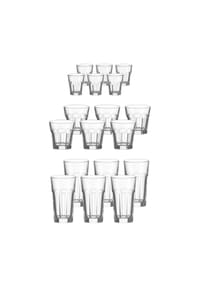 LEONARDO Bargläser Rock 18er Set transparent - ROCK - transparent