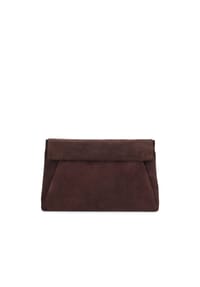 Kazar - Handtaschen aus Wildleder mit Klappe für Magnete - Dunkelbraun