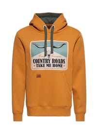 KING KEROSIN - Hoodie mit Front-Motiv Country Roads - olivgrün