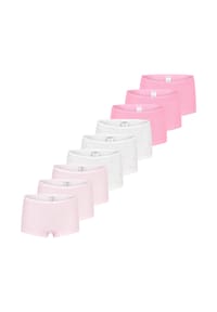 SCHIESSER - Short Slip 9er Pack Kids Girls 95/5 Organic Cotton - Weiß/Rosa-911
