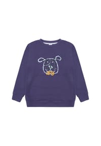 MANGUUN - Sweatshirt, Rippbündchen, für Kinder - 4 SKIPPER BLUE