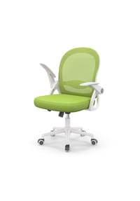 Rattantree - Ergonomischer Bürostuhl mit Netzrücken, klappbaren Armlehnen, Lendenstütze und Drehfunktion,türkis - grau
