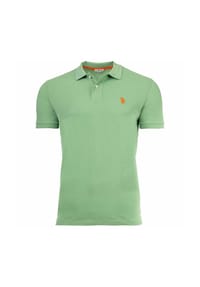 U.S. POLO ASSN. - Herren Poloshirt - Carded Piquet, Logo-Stickerei, Baumwolle - Blau