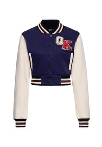 QUEEN KEROSIN - Collegejacke Cropped Wild Rebel - blau