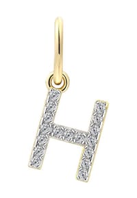 XENOX - Damen Anhänger Buchstabe H, 925er Silber - GELBGOLD