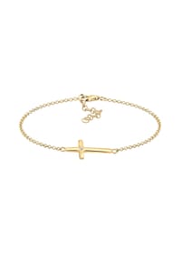 elli. - Armband Kreuz Kristalle 925 Sterling Silber - Gold