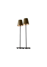 LOBERON - Tischlampe 2er Set Filia antikgold/schwarz - antikgold/schwarz