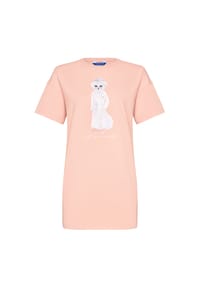 CAT by manii'ta lacitta - Rosa übergroßes T-Shirt SPA CAT - pink