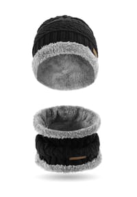 normani® - Kebili Winterset mit Fell - Braun/Braun