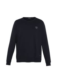 CHIEMSEE - Sweater im Basic-Look mit Logo-Motiv - 17-4402M Neutral Gray Melange