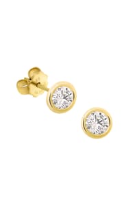 MONCARA - Damen Ohrstecker, 585er Gold, 2 Diamanten zus. ca. 1,00 Karat - 