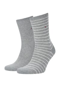 TOMMY HILFIGER - Socken, 2er-Pack, Streifen-Design, für Damen - 001 BLACK