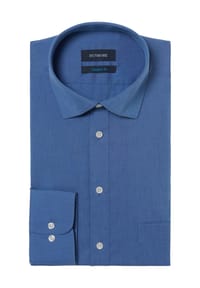 DUNMORE - Businesshemd, Haifisch-Kragen, bügelfrei, für Herren - 1 BLAU