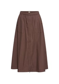 camel active - Maxi-Rock mit Reißverschluss - Braun