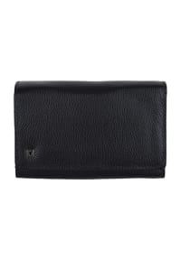 GALERIA TINA - Geldbörse, Leder, Druckknopf, uni, für Damen - 01 SCHWARZ