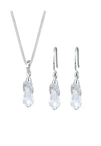 elli. - Schmuckset Set Tropfen, Mit Kristallen Von Swarovski® - Dunkelrot