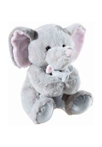 heunec® - Kuscheltier "Elefant mit Kind" - grau