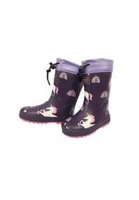 maximo® - Gummistiefel allover Einhorn Reflekt 3M, Stulpe, Winterfutter - cosmos/lavendel