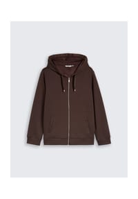 TOM TAILOR plus - Sweatjacke, Eingrifftaschen, knitterarm, für Damen - 13234 JAVA DARK B