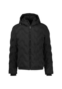 LRS - Sportive Funktions-Steppjacke mit abnehmbarer Kapuze - BLACK