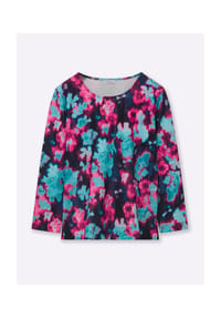 sheego - Sweatshirt - schwarz-bedruckt
