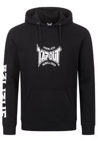 TAPOUT® - Herren Kapuzensweatshirt normale Passform B3LI3VE HOODIE - Black/White