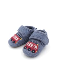 maximo® - Lauflernschuhe Feuerwehr Anti-Rutsch-Sohle, Klettverschluss - denim