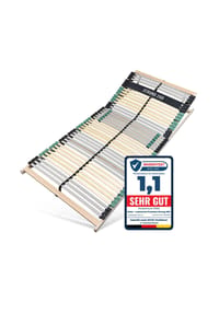 Sleepneo - LATTENROST 80x200 cm - Buchenholz, 42 Leisten, bis 200Kg belastbar, 7 Zonen - 