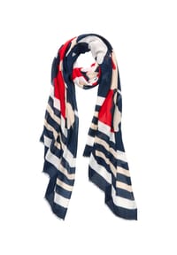 olsen - Schaltuch, Fransen, für Damen - 40173 INK BLUE
